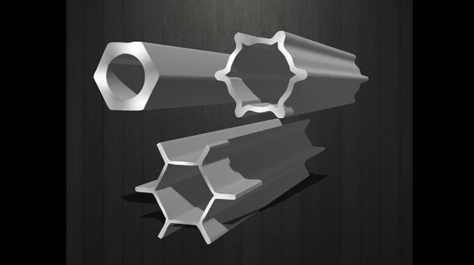 Hatszögletű keresztmetszetű hidegen húzott összeillesztés nélküli profilcső product image